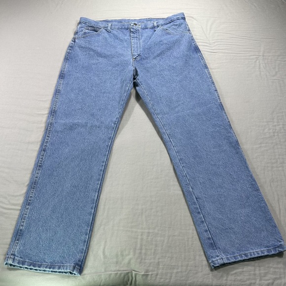 Wrangler Other - NEW Wrangler Rustler Jeans Mens 40x32 Blue Denim Wrangler Regular Straight ^
